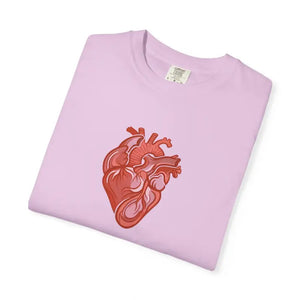 T-shirt - Anatomical Heart Graphic Tee Low Heat Garment Dyed Cotton - Dipaliz