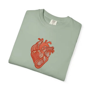 T-shirt - Anatomical Heart Graphic Tee Low Heat Garment Dyed Cotton - Dipaliz