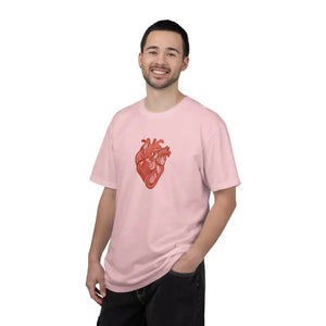 T-shirt - Anatomical Heart Graphic Tee Low Heat Garment Dyed Cotton - Dipaliz