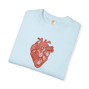 T-shirt - Anatomical Heart Graphic Tee Low Heat Garment Dyed Cotton - Dipaliz