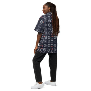 Nautical Button Shirt - Set Sail Moisture-wicking - Dipaliz - Shirts - Xs
