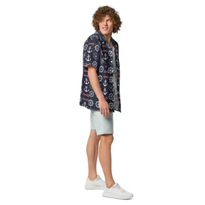Nautical Button Shirt - Set Sail Moisture-wicking - Dipaliz - Shirts - Xs