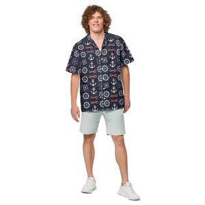 Nautical Button Shirt - Set Sail Moisture-wicking - Dipaliz - Shirts - Xs