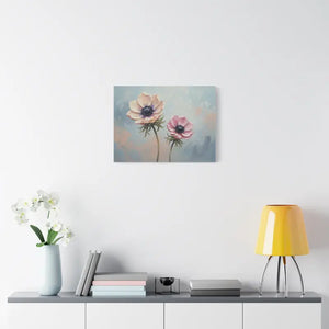 Canvas - Anemone Floral Art Natural Pine Frame Wall Decor Dipaliz