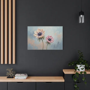 Canvas - Anemone Floral Art Natural Pine Frame Wall Decor Dipaliz 36″ x 24″ (horizontal) / 1.25’’
