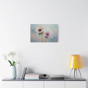 Canvas - Anemone Floral Art Natural Pine Frame Wall Decor Dipaliz