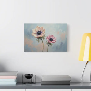 Canvas - Anemone Floral Art Natural Pine Frame Wall Decor Dipaliz