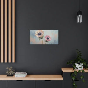 Canvas - Anemone Floral Art Natural Pine Frame Wall Decor Dipaliz
