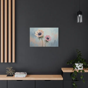 Canvas - Anemone Floral Art Natural Pine Frame Wall Decor Dipaliz