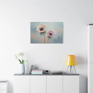 Canvas - Anemone Floral Art Natural Pine Frame Wall Decor Dipaliz