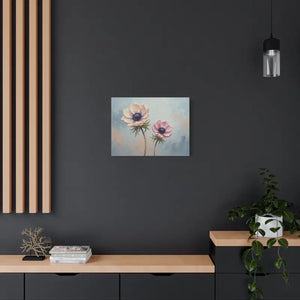 Canvas - Anemone Floral Art Natural Pine Frame Wall Decor Dipaliz