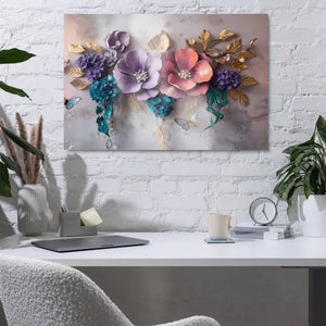 Anemone Flowers Metal Prints Radiant Cutwork Wall Art Dipaliz - 24″×36″ - Artwork