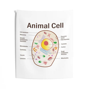 Animal Cell Educational Wall Tapestry Science Art Decor - Dipaliz - 50’’ × 60’’ - Decorative Tapestries