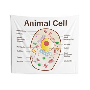 Animal Cell Educational Wall Tapestry Science Art Decor - Dipaliz - 80’’ × 68’’ - Decorative Tapestries