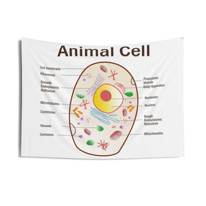 Animal Cell Educational Wall Tapestry Science Art Decor - Dipaliz - 36’’ × 26’’ - Decorative Tapestries