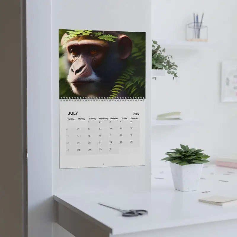 Dive Into 2025 with a High-quality Jungle Animal Portraits Calendar - 10.8’’ x 8.4’’ / Semi Glossy