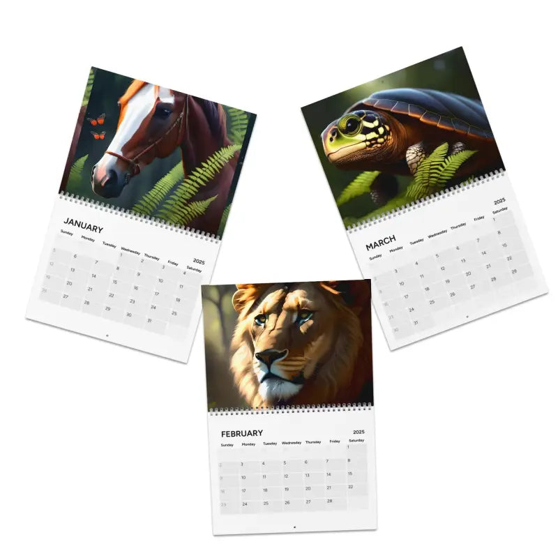 Dive Into 2025 with a High-quality Jungle Animal Portraits Calendar - 10.8’’ x 8.4’’ / Semi Glossy