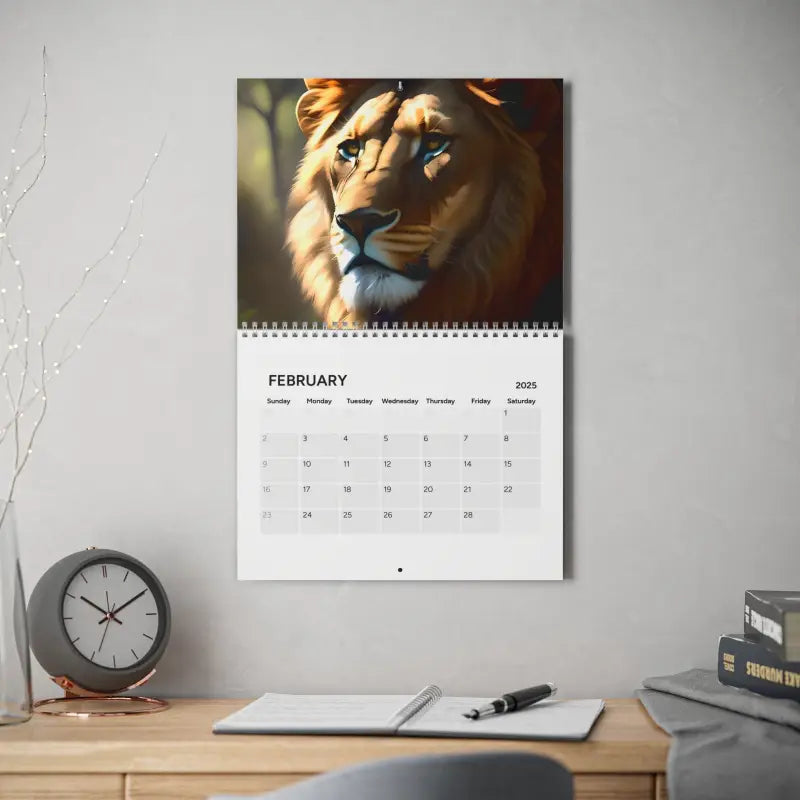 Dive Into 2025 with a High-quality Jungle Animal Portraits Calendar - 10.8’’ x 8.4’’ / Semi Glossy