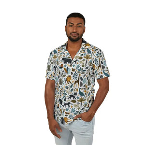 Hawaiian Camp Shirt Vibrant All-over Bold Nature Prints - Dipaliz - Shirts
