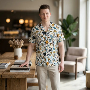 Vibrant Hawaiian Camp Shirt - Bold Nature Prints - Dipaliz - Shirts