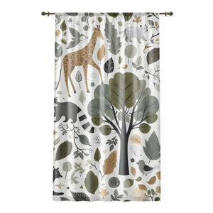 Chic Animal Window Curtains - 50x84 Polyester - Dipaliz