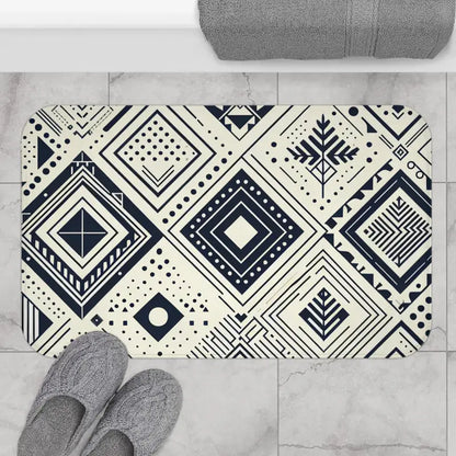 Elevate your Bathroom Style with a Geometric Bath Mat - 34’’ × 21’’ Home Decor