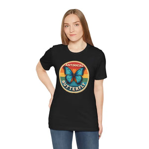 Antisocial Butterfly Graphic Tee Premium Jersey Unisex - Dipaliz - T-shirts