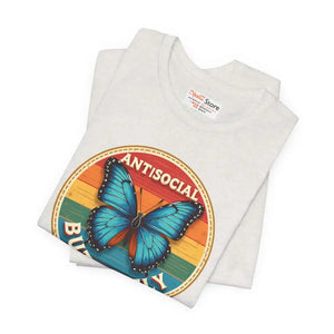 Antisocial Butterfly Graphic Tee Premium Jersey Unisex - Dipaliz - T-shirts