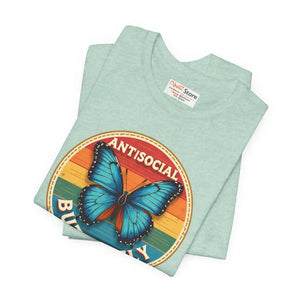 Antisocial Butterfly Graphic Tee Premium Jersey Unisex - Dipaliz - T-shirts