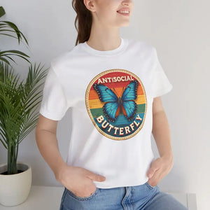 Antisocial Butterfly Graphic Tee Premium Jersey Unisex - Dipaliz - T-shirts