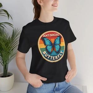 Antisocial Butterfly Graphic Tee Premium Jersey Unisex - Dipaliz - T-shirts