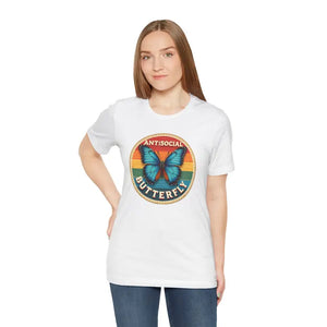 Antisocial Butterfly Graphic Tee Premium Jersey Unisex - Dipaliz - T-shirts