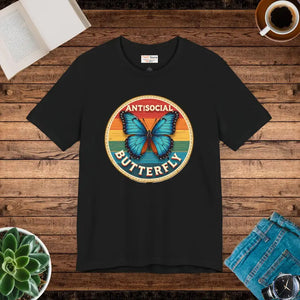Antisocial Butterfly Graphic Tee Premium Jersey Unisex - Dipaliz - T-shirts