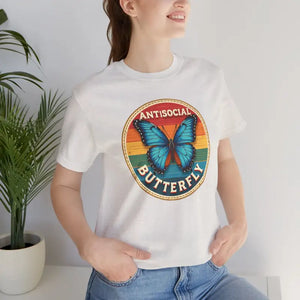 Antisocial Butterfly Graphic Tee Premium Jersey Unisex - Dipaliz - T-shirts