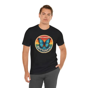 Antisocial Butterfly Graphic Tee Premium Jersey Unisex - Dipaliz - T-shirts
