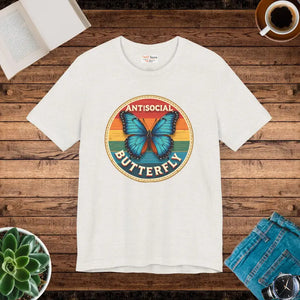 Antisocial Butterfly Graphic Tee Premium Jersey Unisex - Dipaliz - T-shirts