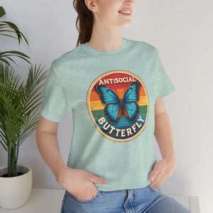 Antisocial Butterfly Graphic Tee Premium Jersey Unisex - Dipaliz - T-shirts