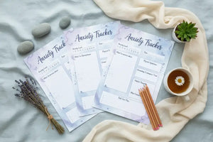 Digital Downloads - Anxiety Tracker Printable - Mental Wellness Journal - Dipaliz