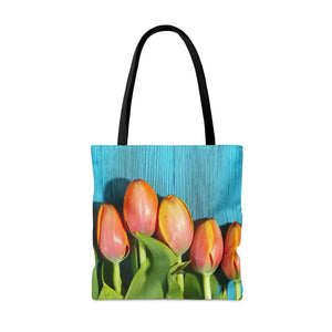 Tulips Tote Bag – Durable Polyester Carryall - Dipaliz - Bags