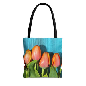 Tulips Tote Bag – Durable Polyester Carryall - Dipaliz - Bags