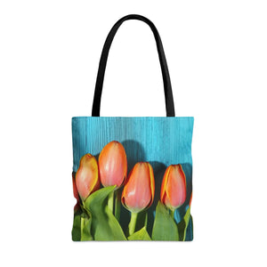 Tulips Tote Bag – Durable Polyester Carryall - Dipaliz - Bags