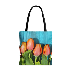 Tulips Tote Bag – Durable Polyester Carryall - Dipaliz - Bags