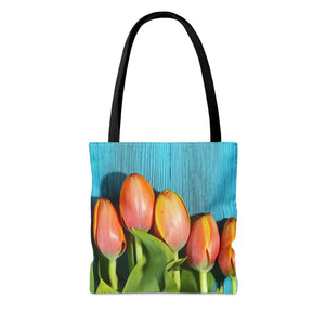 Tulips Tote Bag – Durable Polyester Carryall - Dipaliz - Bags