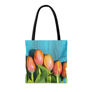 Tulips Tote Bag – Durable Polyester Carryall - Dipaliz - Bags