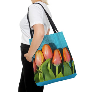 Tulips Tote Bag – Durable Polyester Carryall - Dipaliz - Bags
