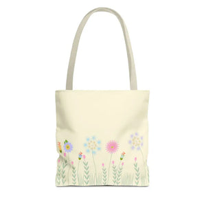 Aop Tote Bag - Wild Flowers All Over Print - Dipaliz - 13’’ × / Beige - Bags
