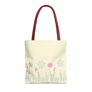 Aop Tote Bag - Wild Flowers All Over Print - Dipaliz - 16’’ × / Red - Bags
