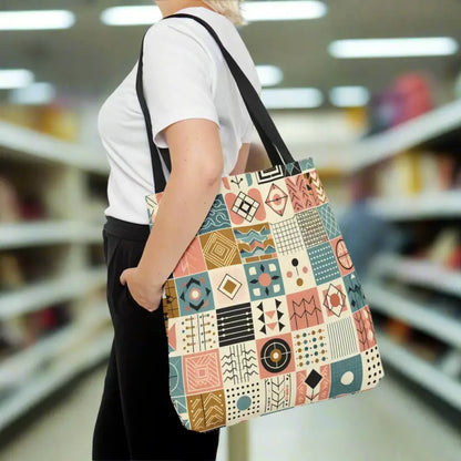 Dazzle with a Pastel Geometric Pattern Aop Tote Bag - Bags