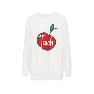 Bold Custom Cut Unisex Sweatshirt - Text Teach Fleece - Dipaliz - Sweatshirts
