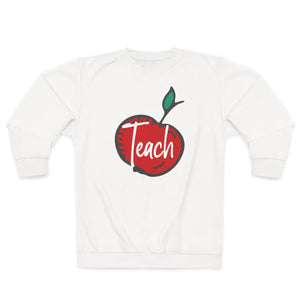 Bold Custom Cut Unisex Sweatshirt - Text Teach Fleece - Dipaliz - Sweatshirts